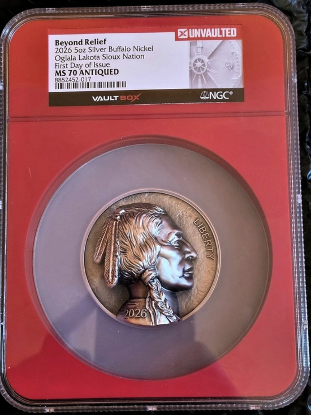 NGC 2026 5oz Silver Buffalo Nickel Coin